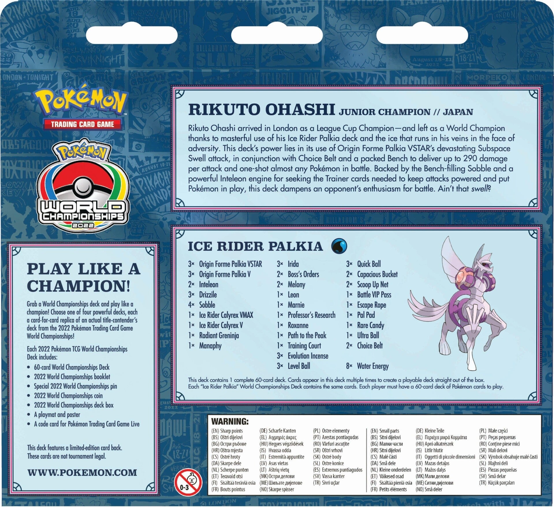 Pokémon TCG: 2022 World Championship Deck - Ice Rider Palkia – The Keystone  Pokéshop
